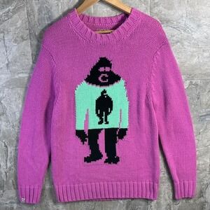 The Airblaster Company Sassy Sasquatch Bigfoot Sweater Size Large Purple  Woman